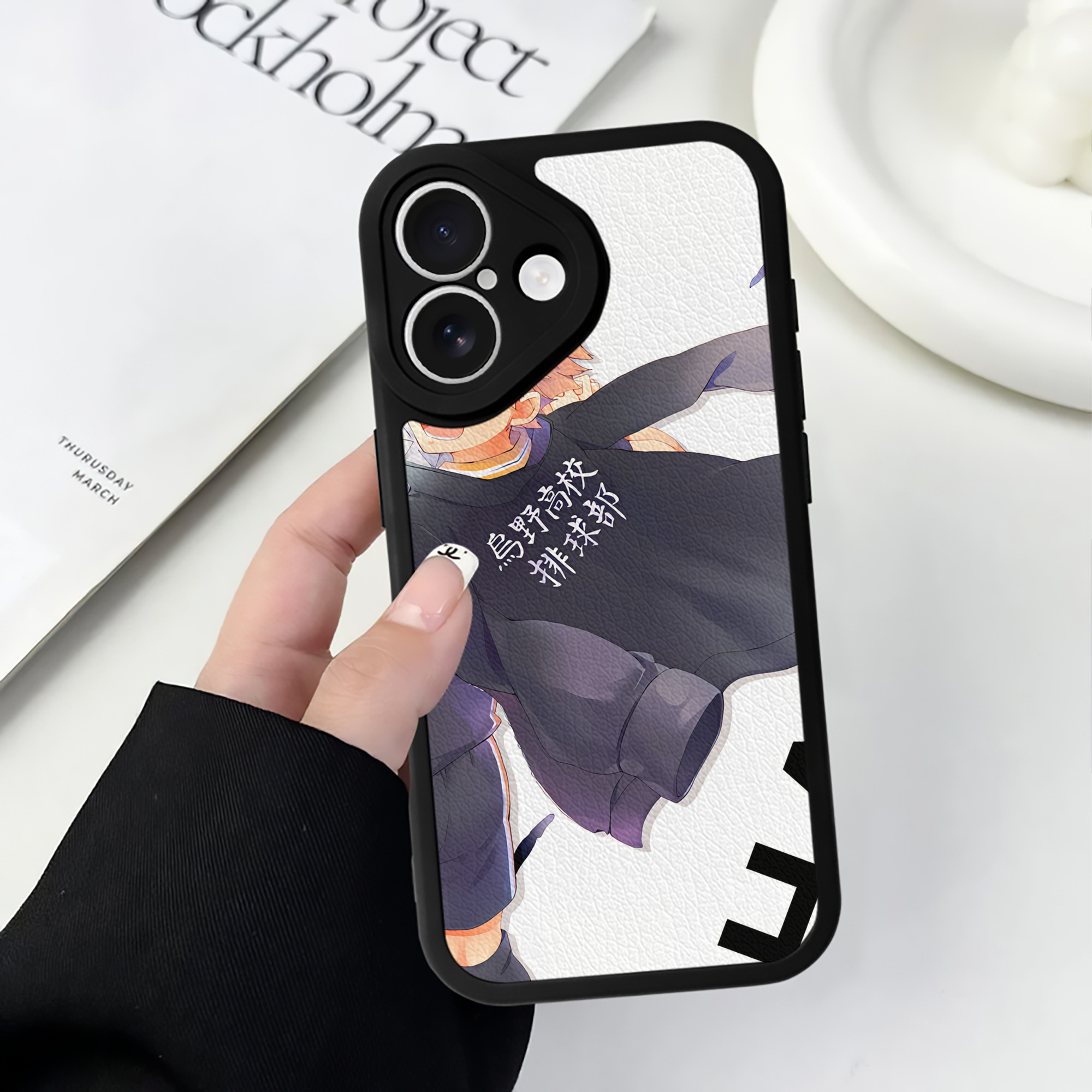 （画像用） ハイキュー!! Haikyu!! 【iPhone 16シリーズ対応】シリコンスマホケース（レザー調） 材質：シリコン